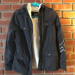 Fox hooded zip up jacket